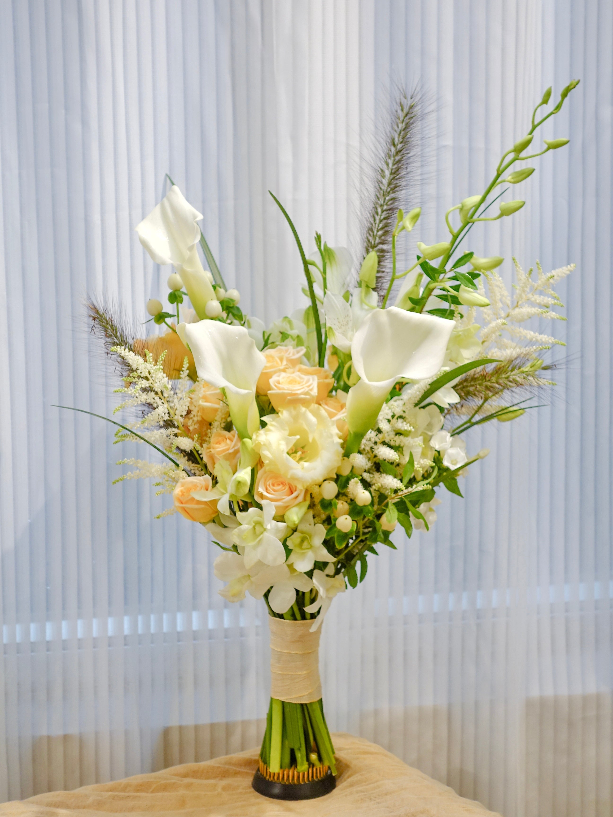 yellow and white calla lily bouquet Garden Whispers